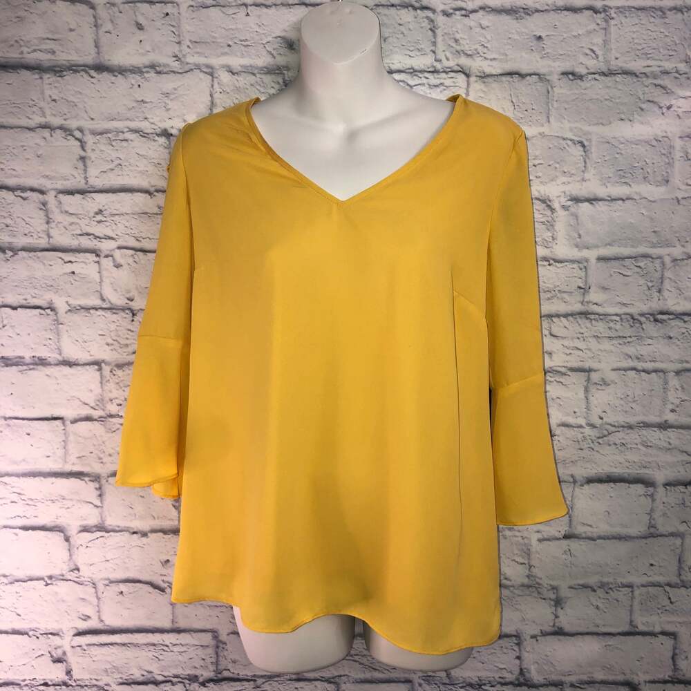 NWT Yellow Vneck Blouse